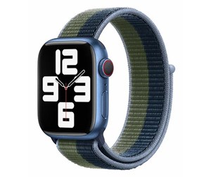 Smartklokke - Tilbehør - Lippa Apple Watch Nylon Strap 42/44/45/49 - Green/Blue - LPAW047