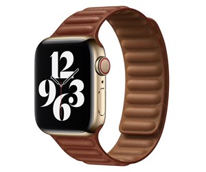 Smartklokke - Tilbehør - Lippa Apple Watch magnetic leather strap 38/40/41 - Brown - LPAW003