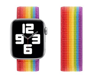 Smartklokke - Tilbehør - Lippa Apple Watch LGBT+ Nylon Strap 42/44/45/49 - Rainbow Colors - LPAW046