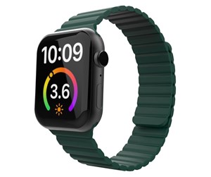 Smartklokke - Tilbehør - Lippa Apple Watch Magnetic Silicone Strap 42/44/45/49 - Dark Green - LPAW118