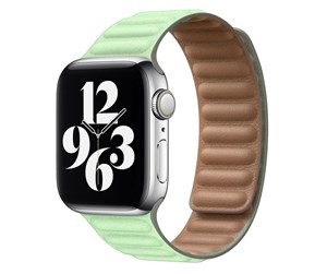 Smartklokke - Tilbehør - Lippa Apple Watch magnetisk læderrem 42/44/45/49 - Turqoise - LPAW097