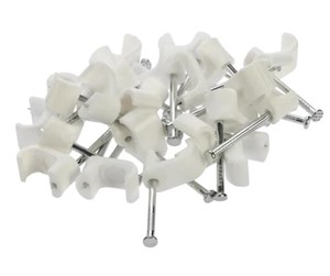 Kabelordner/Kabelstrømpe - Nordic Quality Cable clip flat 6x10mm White 25 pcs. - 222796