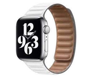 Smartklokke - Tilbehør - Lippa Apple Watch Magnetic leather strap 38/40/41 - White Brown - LPAW059