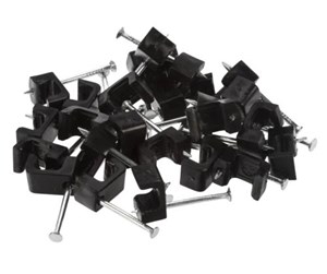 Kabelordner/Kabelstrømpe - Nordic Quality Cable clip flat 3x5mm black 25 pcs. - 303781