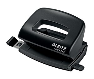 Skrivebordstilbehør - Leitz NeXXt Recycle hole punch - 10 sheets - 2 holes - plastic metal - black - 50100095