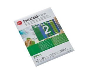 Laminering - GBC Peel'n Stick - 25-pack - glossy - 216 x 303 mm - lamination pouches - 3747527