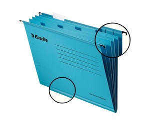 Arkivering & Oppbevaring - Esselte Pendaflex - hanging file - for A4 - tabbed - blue - 93133