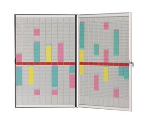 Konferanse & Presentasjon - Nobo combo board: whiteboard card planner - 54 slots x 20 columns - double-sided - 1901361