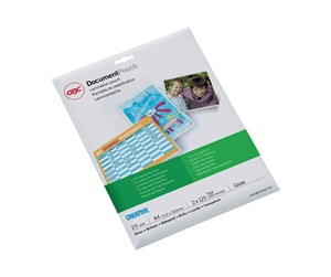 Laminering - GBC Document Pouch - 25-pack - high gloss - 216 x 303 mm - lamination pouches - ED04125