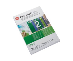 Laminering - GBC Peel'n Stick - 100-pack - glossy - 303 x 426 mm - lamination pouches with adhesive back - 3747236