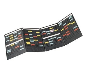 Konferanse & Presentasjon - Nobo Mini - card planner board - 16 slots x 3 columns - black - 3084600