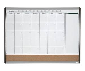 Konferanse & Presentasjon - Nobo Quartet combo board: whiteboard bulletin board - 585 x 430 mm - 1903813