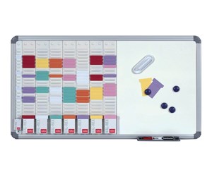 Konferanse & Presentasjon - Nobo combo board: whiteboard card planner - 24 slots x 8 columns - 2951400