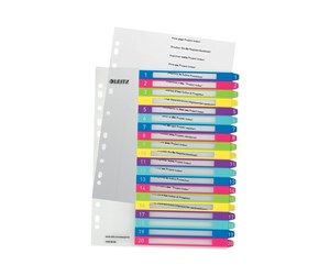 Arkivering & Oppbevaring - Leitz WOW - divider - 20 parts - for A4 Maxi - tabbed - multicolour - 12450000