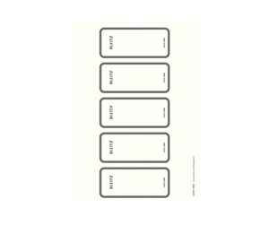 Arkivering & Oppbevaring - Leitz - lever arch label - grey (pack of 50) - 16920085