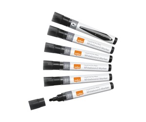 Skrive- & Tegneverktøy - Nobo Liquid Ink - marker - black (pack of 12) - 1901073