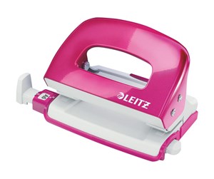 Skrivebordstilbehør - Leitz Hullemaskin  WOW Mini 2 hull/10 ark Rosa - 50601023