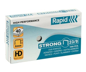 Hullemaskin & Stiftemaskin - Rapid Strong - staples - 23/8 - 8 mm - pack of 1000 - 24869800