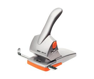 Skrivebordstilbehør - Rapid Hole Punch  Fashion HDC65 Heavy Duty 2-hole 65 sheets Silver/Orange - 20922603