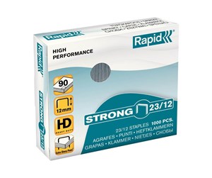 Hullemaskin & Stiftemaskin - Rapid Strong - staples - 23/12 - 12 mm - pack of 1000 - 24870000