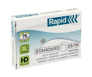 Hullemaskin & Stiftemaskin - Rapid Standard - staples - 23/10 - 10 mm - pack of 1000 - 24869300