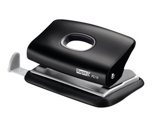 Skrivebordstilbehør - Rapid Hole Punch  FC10 Mini 2-hole 10 sheets Black - 23638501