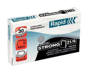 Hullemaskin & Stiftemaskin - Rapid Super Strong - staples - 21/6 - 6 mm - pack of 1000 - 24867700