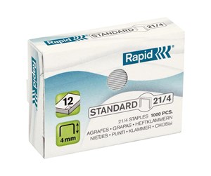 Hullemaskin & Stiftemaskin - Rapid Standard - staples - 21/4 - 4 mm - pack of 1000 - 24867600