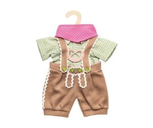 Dukker, Bamser & Utstyr - Heless Doll clothes Lederhosen with shirt and scarf 28-35 cm - 1114