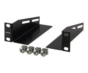 Tilbehør - Deltaco L-support Rails 10" Cabinet 1U 136mm deep (2-Pack) Black - 10-33L