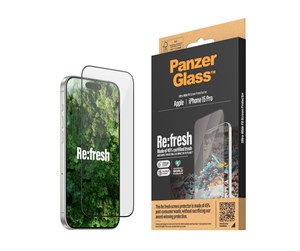 Mobil - Beskyttelsesglass - PanzerGlass Re:fresh Screen Protector iPhone 15 Pro | Ultra-Wide Fit w. EasyAligner - PANZER2822