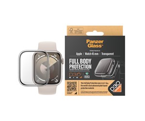 Smartklokke - Tilbehør - PanzerGlass Screen Protector Full Body Apple Watch Series 9 with D3O | 45mm | Transparent - PANZER3687