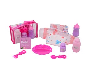 Dukker, Bamser & Utstyr - Baby Rose Care Set in Bag - 27655