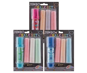 Utendørsleker - Creative Craft Group Jumbo Chalk Holder + Chalk 3 pcs. (Assorted) - 610005