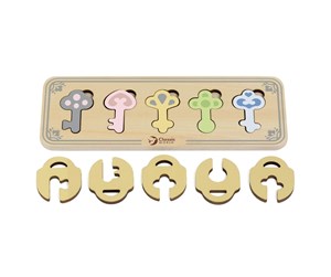 Treleker - Classic World Wooden Castle Keys and Locks Match Game 13pcs. - 40055