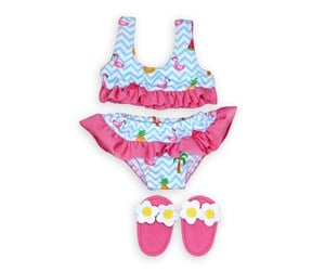 Dukker, Bamser & Utstyr - Heless Dolls Bikini with Slippers Flamingo 35-45 cm - 299