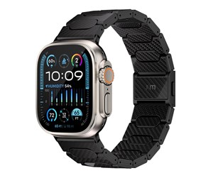 Smartklokke - Tilbehør - Just Mobile Carbon Fiber Watch Band for Apple Watch 42/44/45/49mm - WB42-100CF