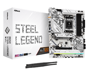 Hovedkort - ASRock B650 STEEL LEGEND WIFI Hovedkort - AMD B650 - AMD AM5 socket - DDR5 RAM - ATX - 90-MXBN90-A0UAYZ