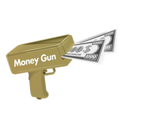 Leketøy - Pocket Money Money Gun Incl. Paper Money 100 pcs - 570305