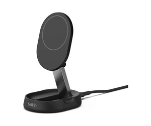 Mobil - Adaptere og ladere - Belkin BoostCharge Pro wireless charging stand - magnetic convertible with Qi2 - 15 Watt - WIA008btBK