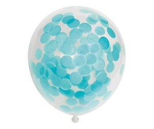 Leketøy - Globos Confetti Balloons Paper Confetti Baby Blue 30cm 6pcs - 1128002