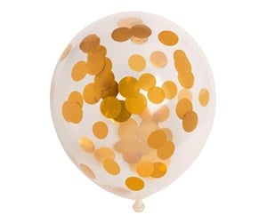 Leketøy - Globos Confetti Balloons Paper Confetti Metallic Gold 30cm 6pcs. - 1128003