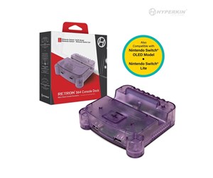 Spill - Tilbehør - Hyperkin RetroN S64 Console Dock - Purple - Nintendo Switch - 303453