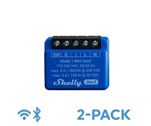 Smarthus - Shelly 1 Mini (GEN 3) 2-pack - Shelly-1-Mini-Gen3-DP