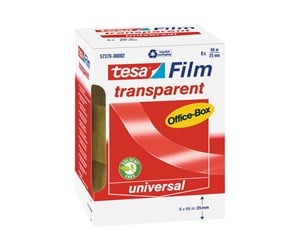 Tape & Lim - tesa film office tape - 25 mm x 66 m - transparent (pack of 6) - 57379-00002-01