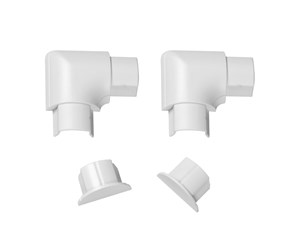 Kabelordner/Kabelstrømpe - D-LINE Adapter Kit 30x15mm 4 Pieces White - ECFBAP3015W