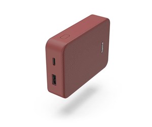 Nødlader - Hama Powerbank Colour 10 10000mAh USB-C+USB-A Red Nødlader - Rød - 10000 mAh - 00201714