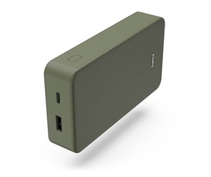 Nødlader - Hama Powerbank Colour 20 20000mAh USB-C+USB-A Green Nødlader - Grønn - 20000 mAh - 00201716