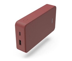 Nødlader - Hama Powerbank Colour 20 20000mAh USB-C+USB-A Red Nødlader - Rød - 20000 mAh - 00201717