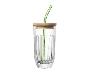 Servering & Servise - La Rochére Ouessant smoothie glass with lid and straw - 646501